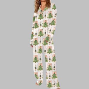 Alternative view of Coquette Glitter Christmas Tree Pajama Set