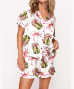 Coquette Pickle Satin Pajama Set