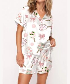 Coquette Pickleball Satin Pajama Set