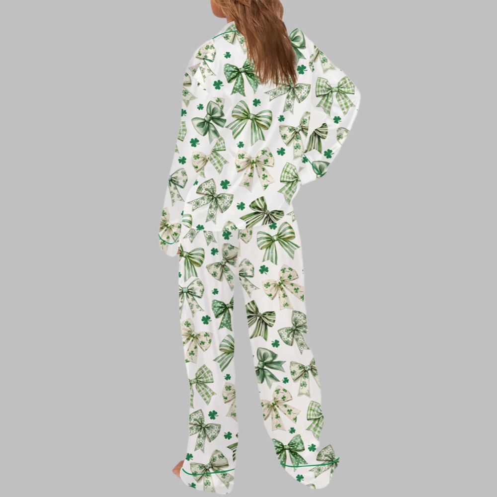 Coquette St Patrick's Day Pajama Set For Women - Image 3