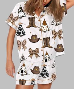 Coquette Western Christmas Tree Pajama Set