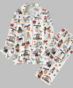 Corgi Dog Christmas Pajama Set