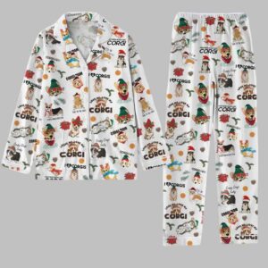 Alternative view of Corgi Dog Christmas Pajama Set