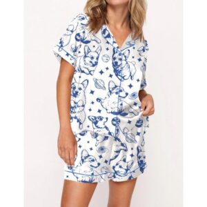 Corgi In Space Pajama Set For Women