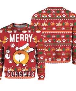 Corgi Merry Corgmas Ugly Christmas Sweater 