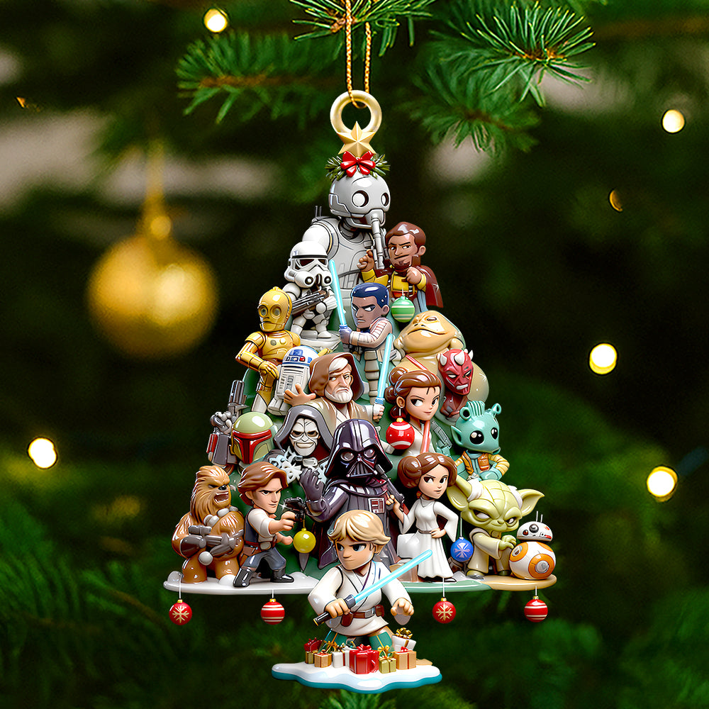Cosmic Troop Christmas Tree Ornament, Personalized Gifts For Movie Fans 01qhdt071025