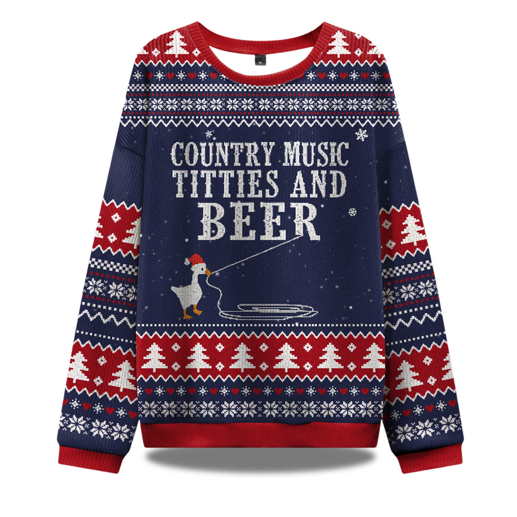 Country Music Titties And Beer Ugly Christmas Sweater