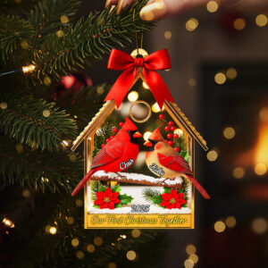 Couple Cardinal Christmas Ornament - Personalized Gifts For Couple 02pgta080925