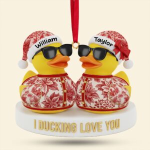 Alternative view of Couple Duck Christmas Ornament Personalized Gifts For Couple 01PGTI211025