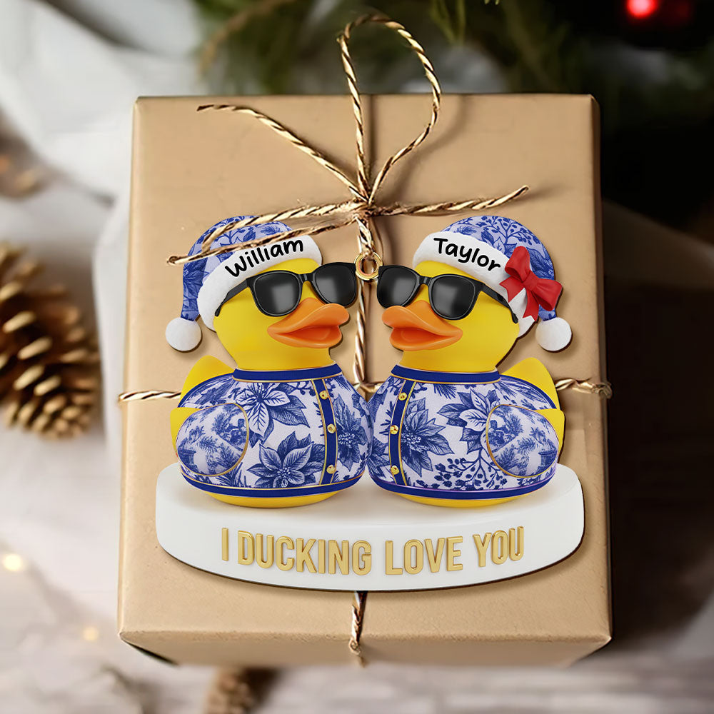 Couple Duck Christmas Ornament Personalized Gifts For Couple 01PGTI211025 - Image 4