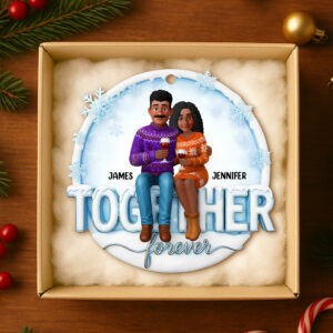 Alternative view of Couple Forever Christmas Ornament Personalized Gifts For Couple 01HUDT271025