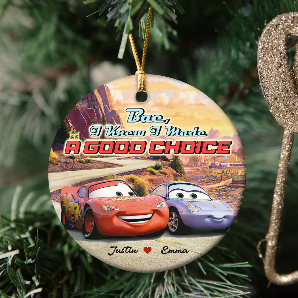 Alternative view of Couple I Made A Good Choice 01tohn291123 Personalized Ceramic Ornament LMQN