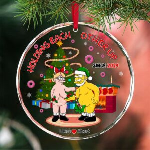 Alternative view of Couple Ornament - Naughty Couple - Personalized Anniversary Gifts For Couple