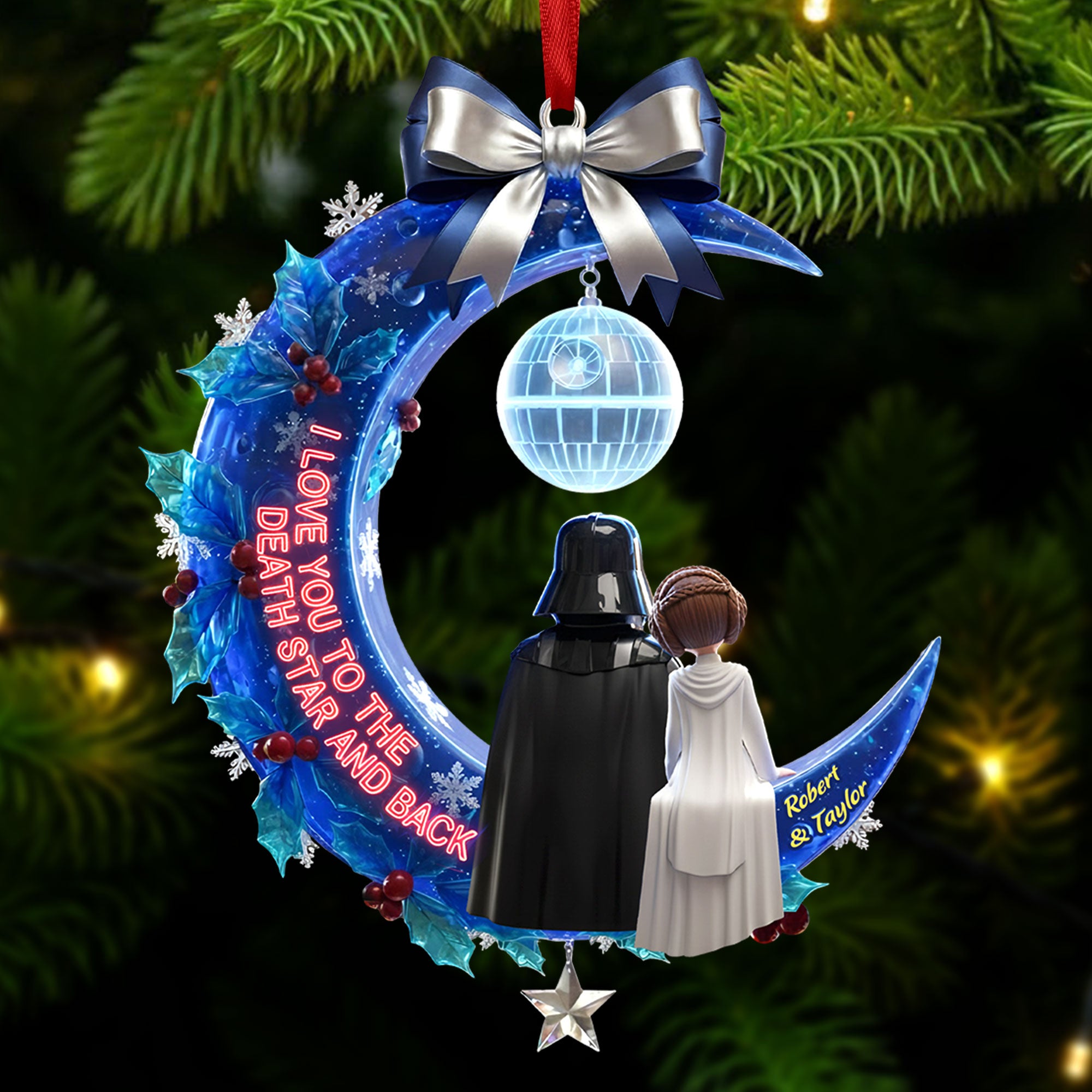 Couple Ornament - Personalized Gift For Couple Christmas Ornament 04PATI291025 - Image 3