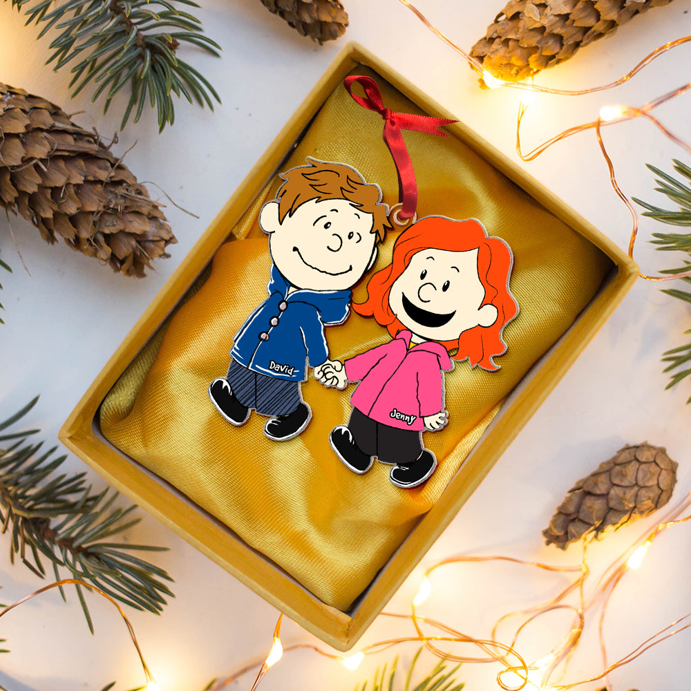 Couple Ornament - Personalized Gift For Couple Hand In Hand - Image 6