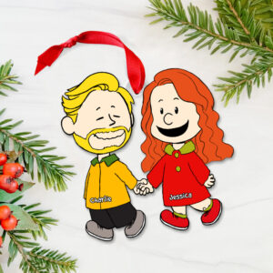 Couple Ornament - Personalized Gift For Couple Hand In Hand