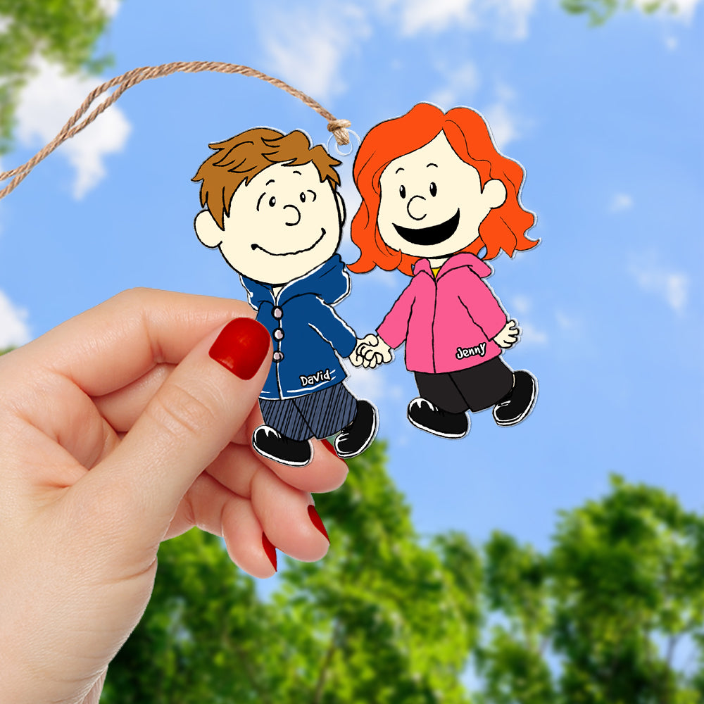 Couple Ornament - Personalized Gift For Couple Hand In Hand - Image 7