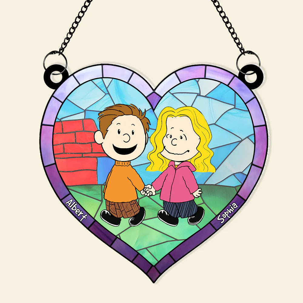Couple Suncatcher Ornaments - Personalized Gifts 01QHQN230424DA - Image 5