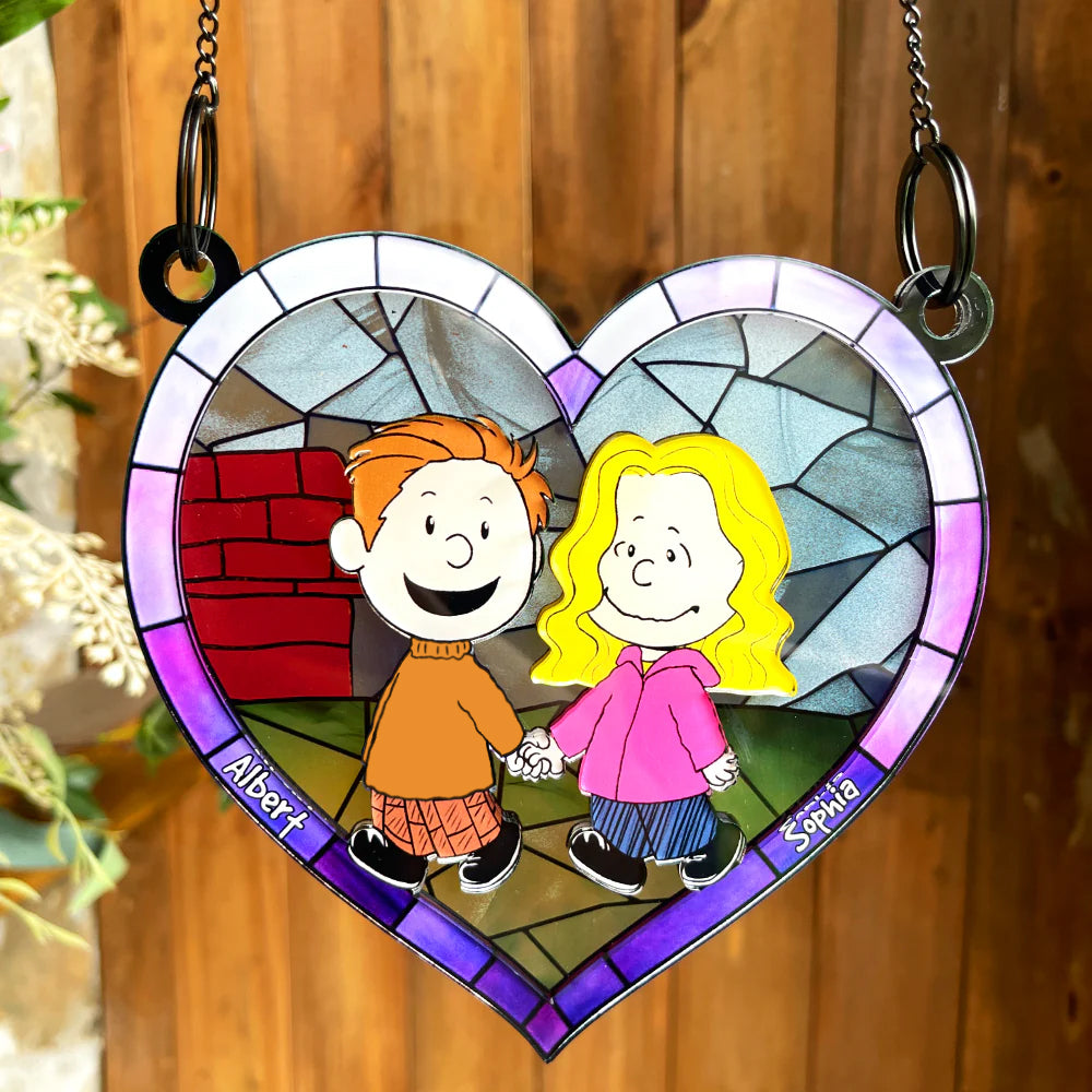 Couple Suncatcher Ornaments - Personalized Gifts 01QHQN230424DA - Image 3