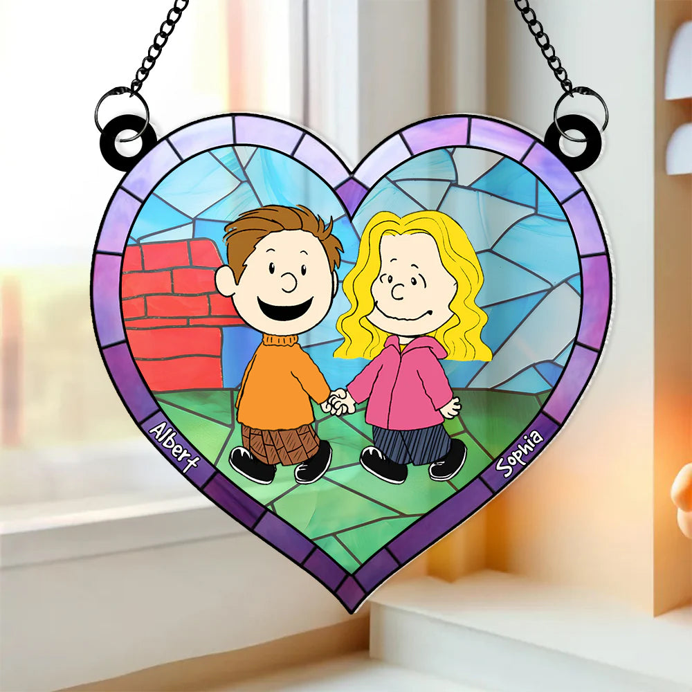 Couple Suncatcher Ornaments - Personalized Gifts 01QHQN230424DA