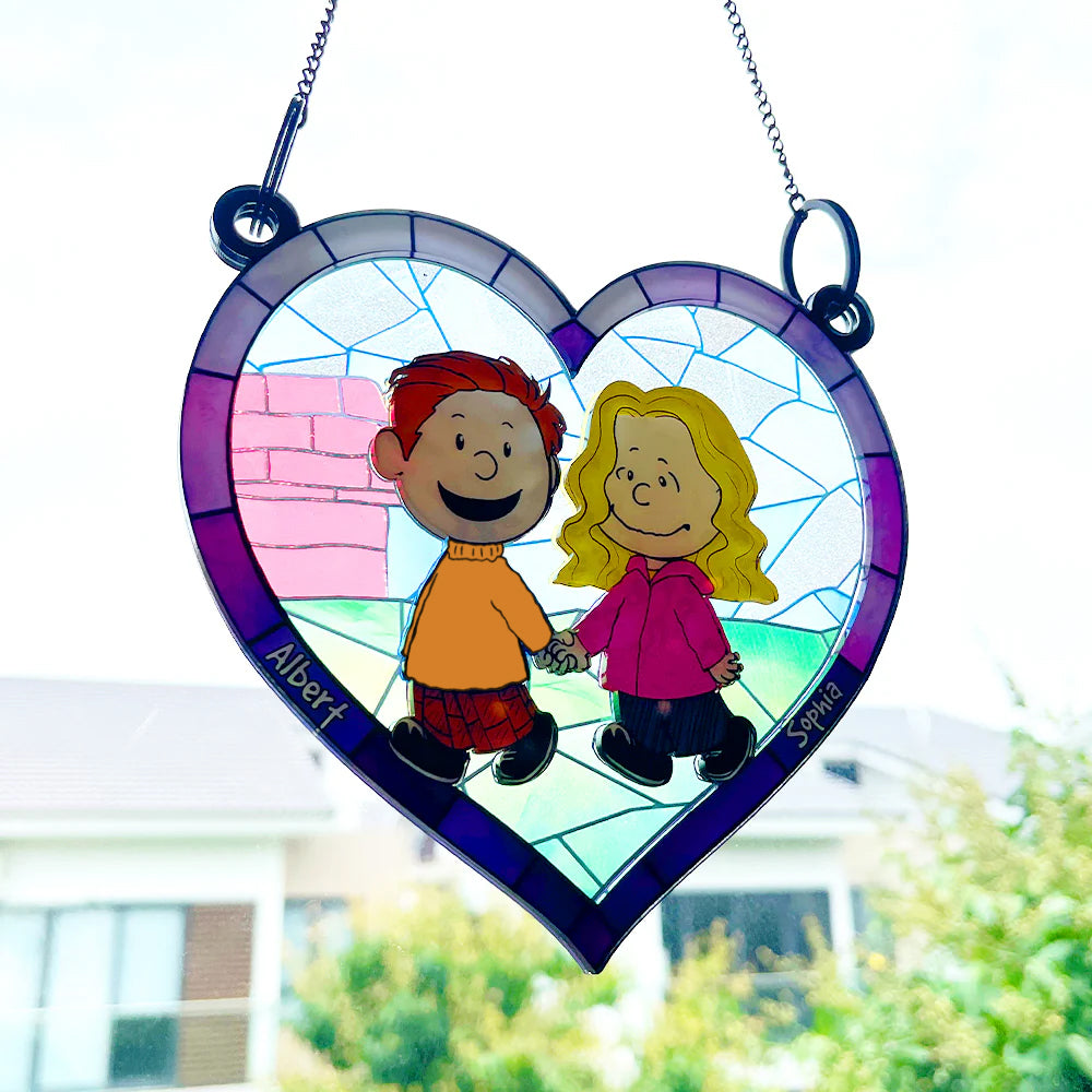 Couple Suncatcher Ornaments - Personalized Gifts 01QHQN230424DA - Image 4