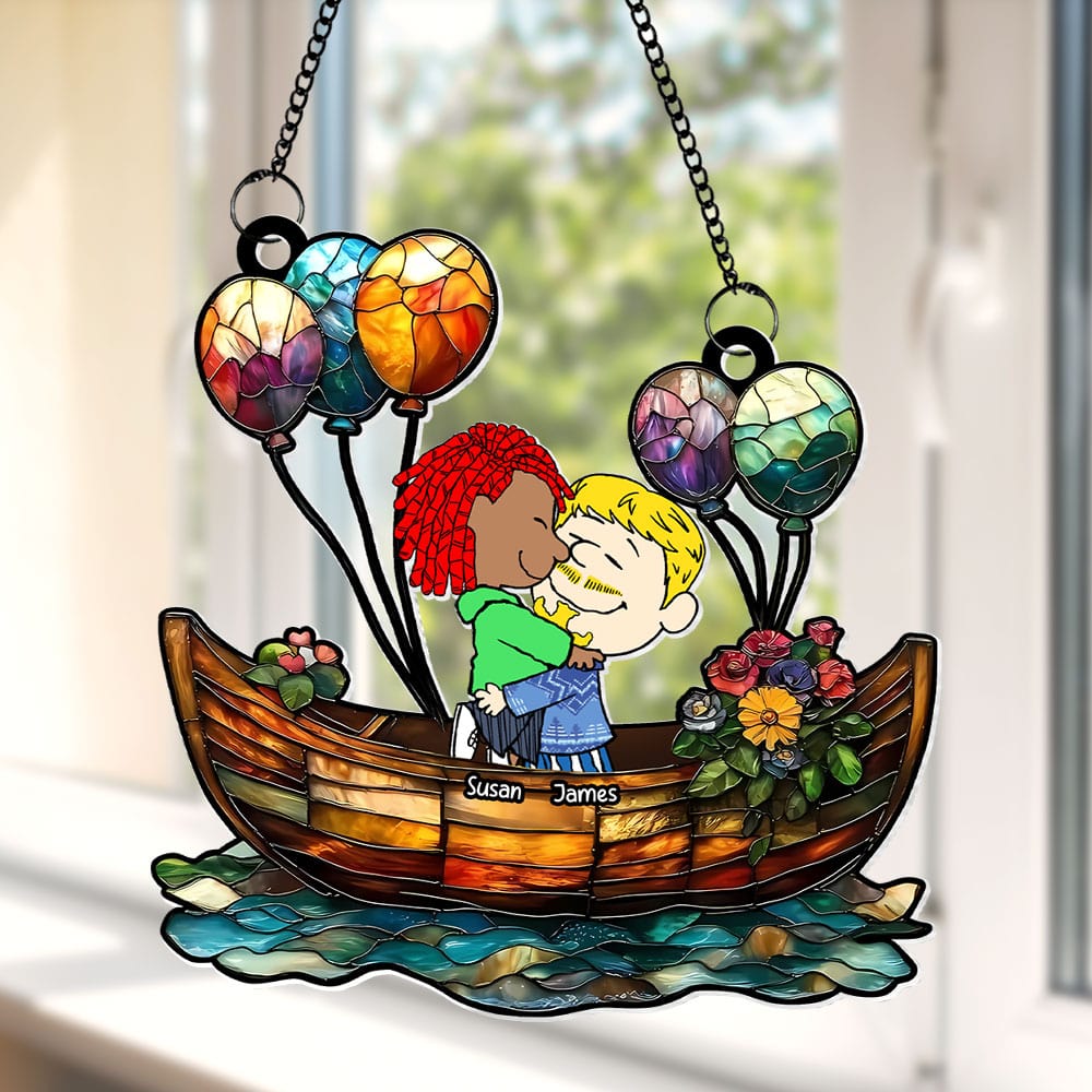 Alternative view of Couple Suncatcher Ornaments - Personalized Gifts 03xqti121224hg