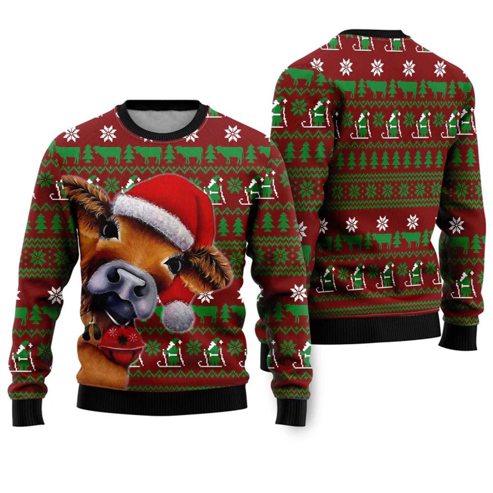 Alternative view of Cow Ugly Christmas Sweater - Grishko.com