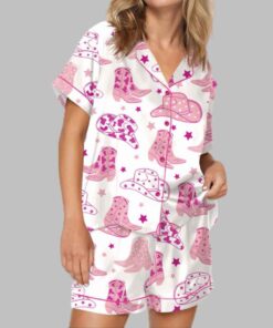 Alternative view of Cowboy Boot And Hat Satin Pajama Set
