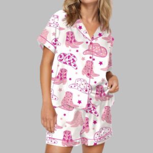 Alternative view of Cowboy Boot And Hat Satin Pajama Set