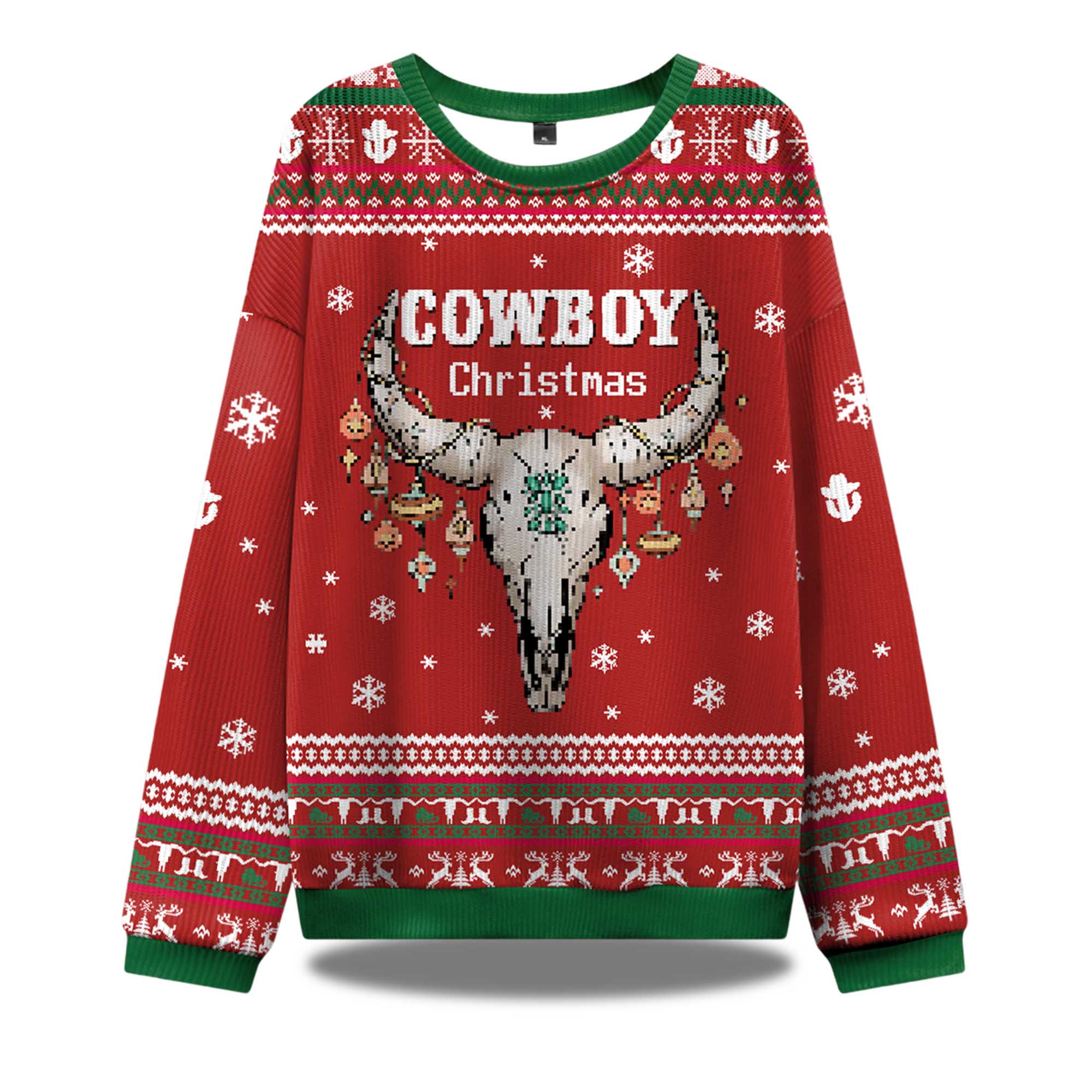 Cowboy Christmas Ugly Sweater