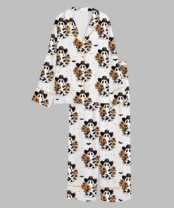 Alternative view of Cowboy Ghost Western Halloween Sunflower Spooky Fall Pajama Set