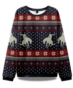 Cowboy Silhouette Ugly Christmas Sweater