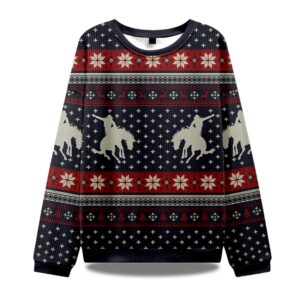 Cowboy Silhouette Ugly Christmas Sweater