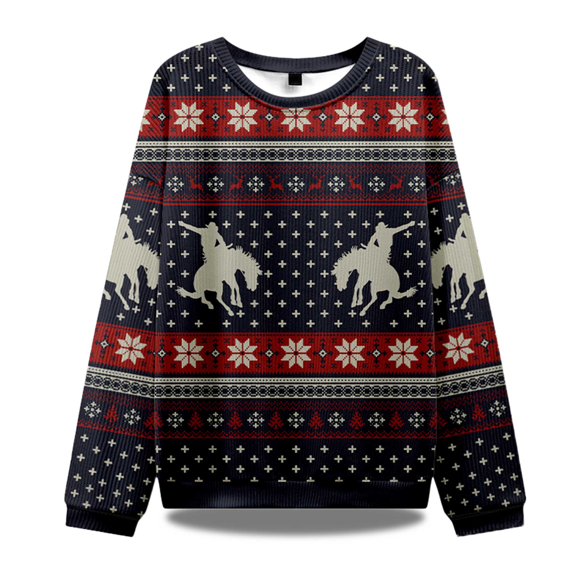 Cowboy Silhouette Ugly Christmas Sweater