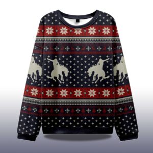 Alternative view of Cowboy Silhouette Ugly Christmas Sweater