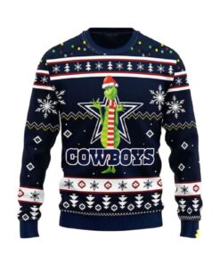 Cowboys Funny Grnch Ugly Christmas Sweater