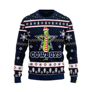 Cowboys Funny Grnch Ugly Christmas Sweater