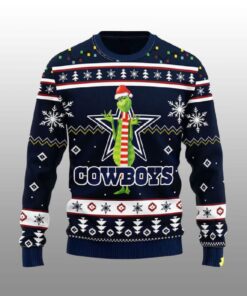 Alternative view of Cowboys Funny Grnch Ugly Christmas Sweater