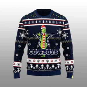 Alternative view of Cowboys Funny Grnch Ugly Christmas Sweater