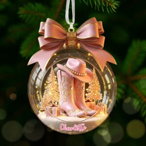 Cowgirl Custom Shape Acrylic Ornament - Personalized Gifts For Cowgirl Christmas Ornament 03PGMG091025