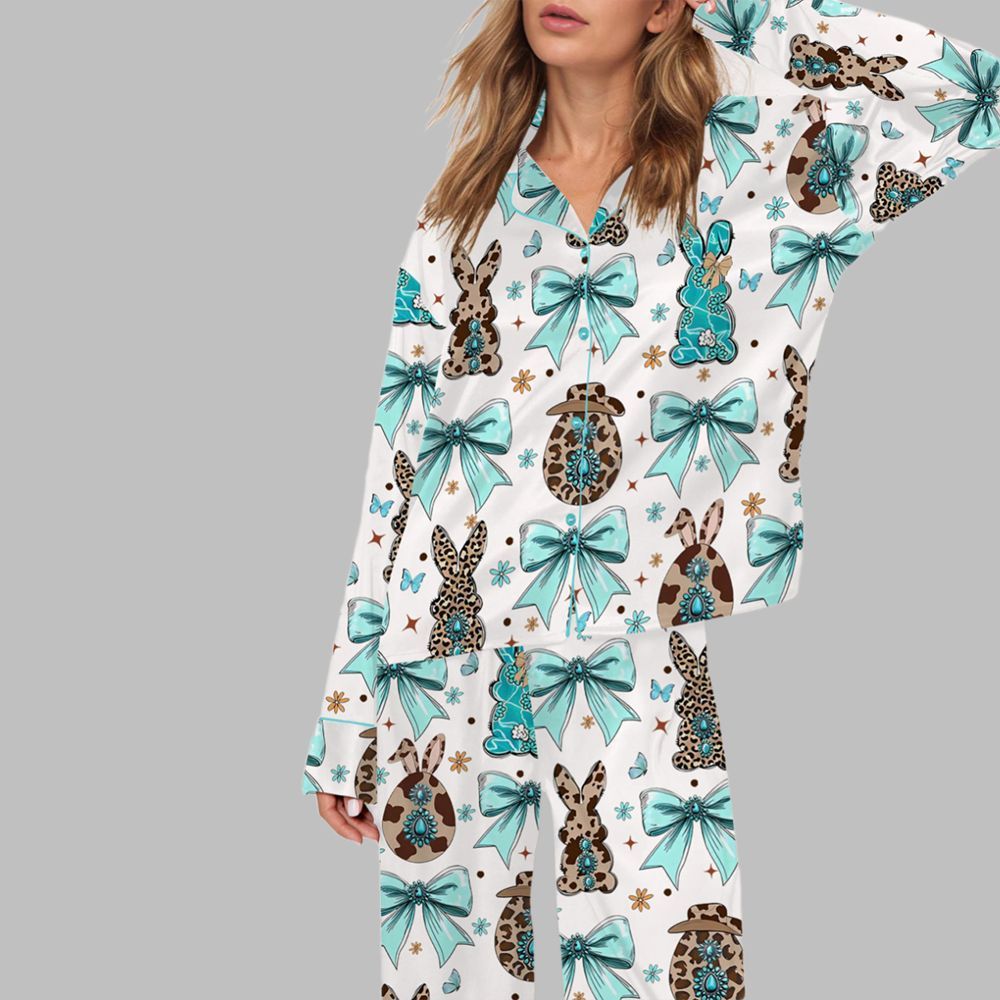 Cowgirl Easter Bunny Pajama Set - Image 2