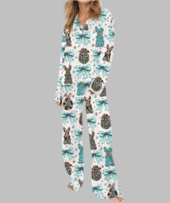 Alternative view of Cowgirl Easter Bunny Satin Pajama Set