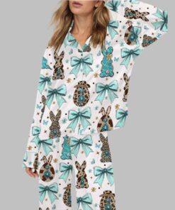 Cowgirl Easter Bunny Satin Pajama Set