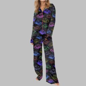 Alternative view of Cowgirl Hat Party Satin Pajama Set