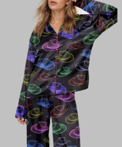 Cowgirl Hat Party Satin Pajama Set