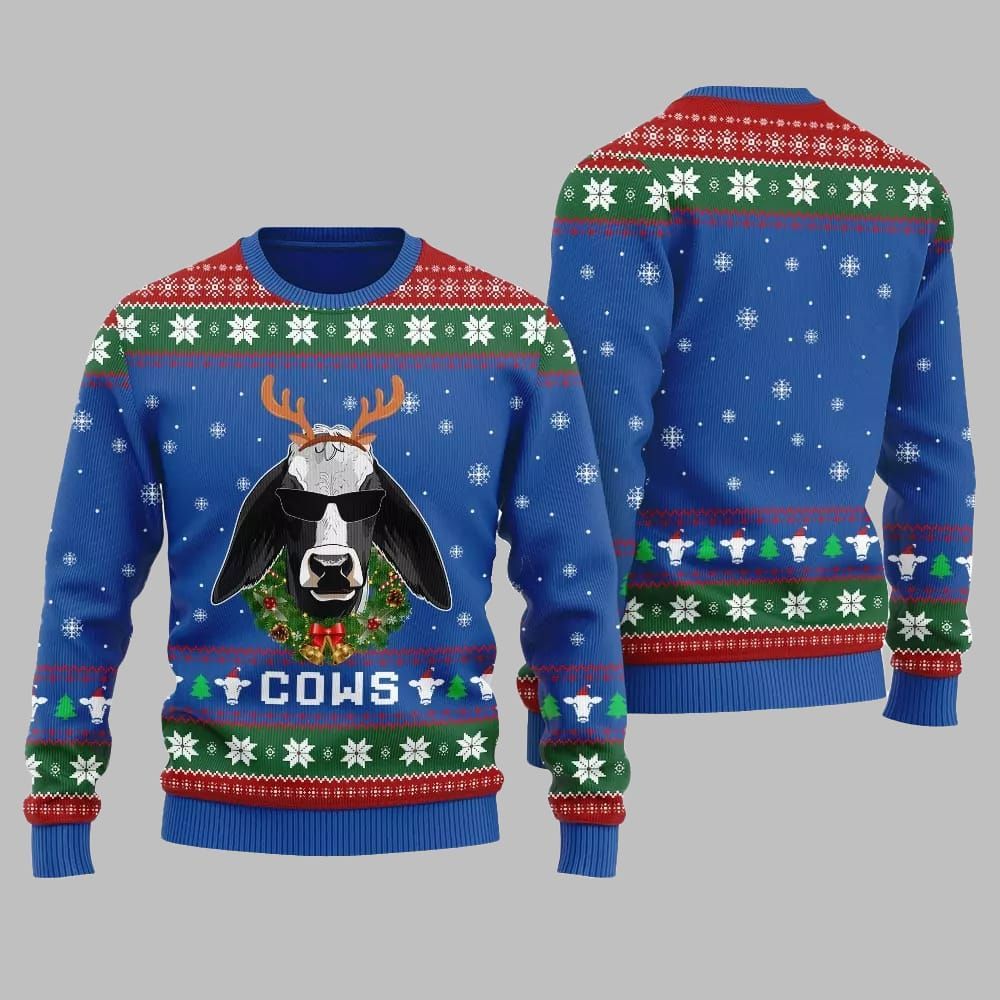 Cows Ugly Sweater 2025 Christmas - Grishko.com