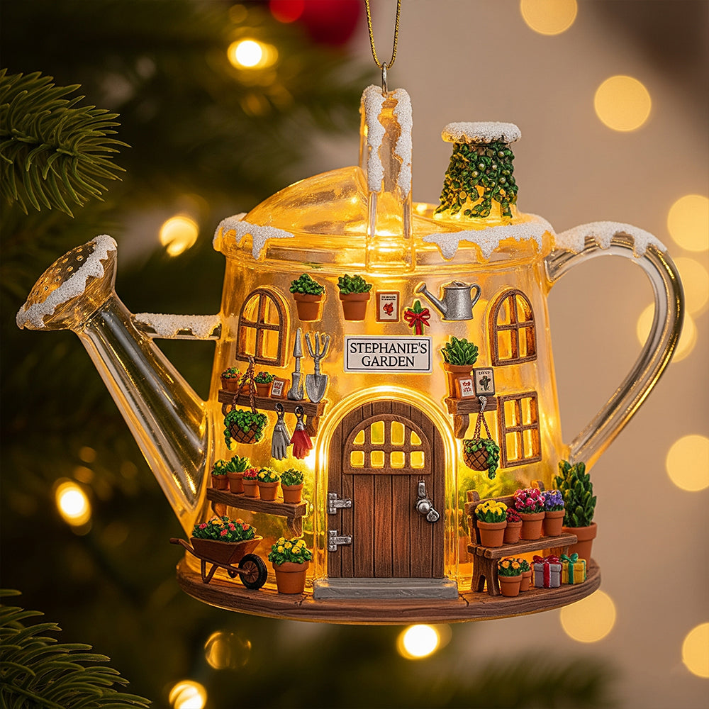 Cozy Garden House Acrylic Ornament, Personalized Gifts For Gardeners 07qhtn040925 - Image 3