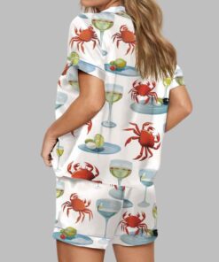Alternative view of Crab And Martini Satin Pajama Set