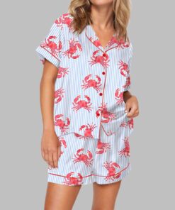 Crab Stripe Pajama Set