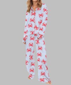 Alternative view of Crab Stripe Pajama Set